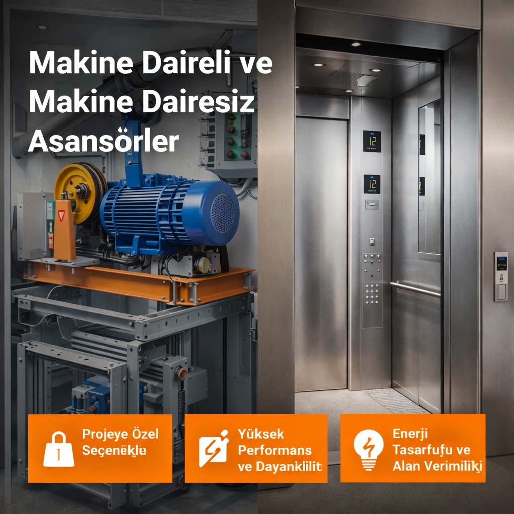 Makine Daireli ve Makine Dairesiz Asansörler
