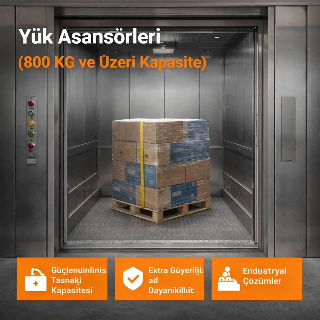 Yük Asansörleri (800 KG ve Üzeri Kapasite)